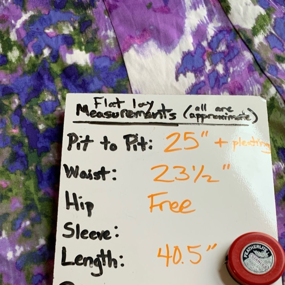 Signature Ella Watercolor Empire Waist Dress, [Sz 22W] - Picture 11 of 11